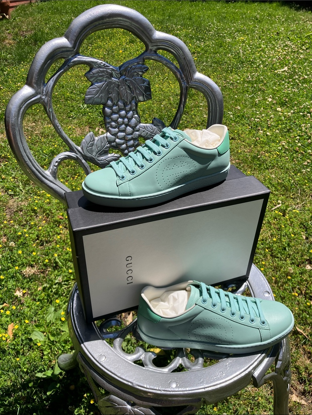 NEW Gucci Leather Interlocking G Sneakers
Women's European Size 36 in Green - Picture 2 of 14